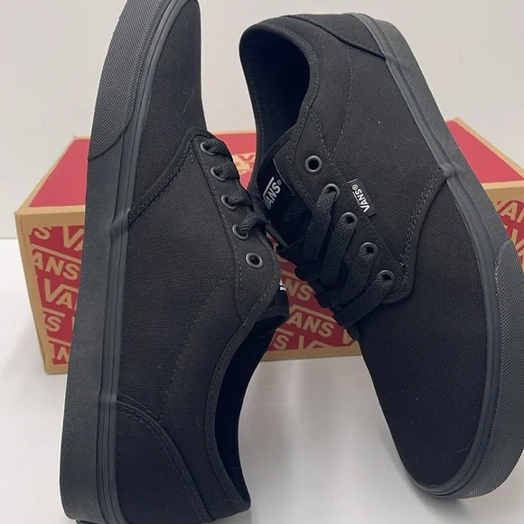 Vans Men's Black Canvas Sneakers Atwood (Canvas) Black/Black
VN000TUY186 - Picture 11 of 16